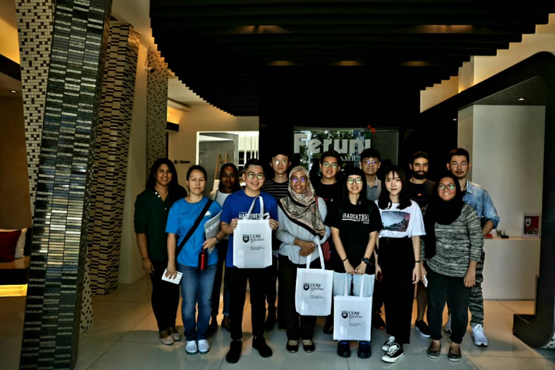 Feruni Showroom Study Trip for Department of Built Environment UOW Malaysia KDU Penang